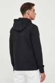 Бавовняна кофта BOSS чоловіча колір чорний з капюшоном однотонна (3413968)