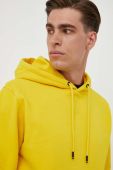 Кофта Boss Orange BOSS ORANGE чоловіча колір жовтий з капюшоном з принтом
