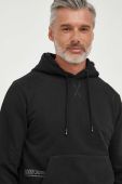 Кофта Boss Orange BOSS ORANGE чоловіча колір чорний з капюшоном з принтом (3399532)