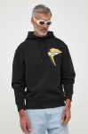 Кофта Boss Orange BOSS ORANGE чоловіча колір чорний з капюшоном з принтом (3399006)