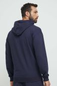 Кофта HUGO чоловіча колір синій з капюшоном з аплікацією