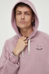 Бавовняна кофта PS Paul Smith чоловіча колір рожевий з капюшоном з аплікацією Бавовняна кофта PS Paul Smith чоловіча колір рожевий з капюшоном з аплікацією