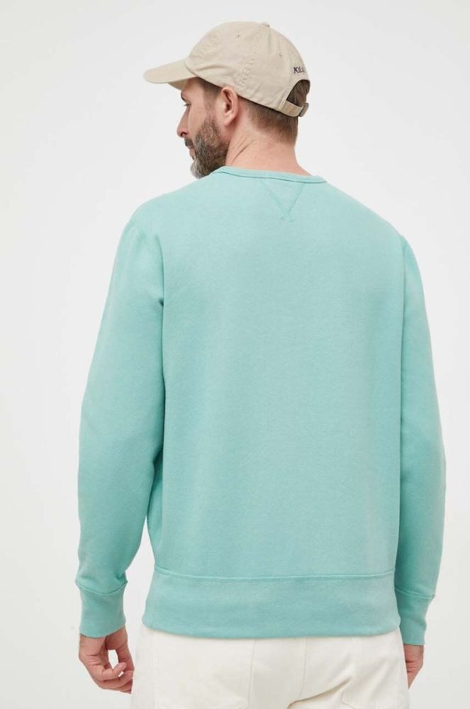 Кофта Polo Ralph Lauren чоловіча колір зелений однотонна фото 3