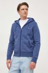 Кофта Polo Ralph Lauren чоловіча з капюшоном однотонна колір блакитний (3686904) Кофта Polo Ralph Lauren чоловіча з капюшоном однотонна колір блакитний (3686904)