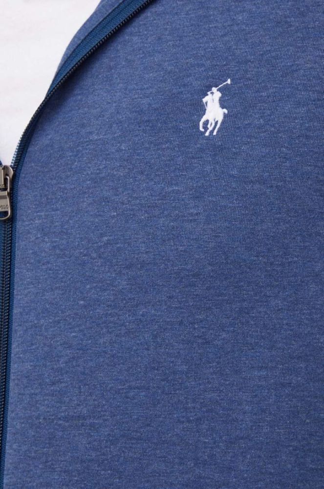 Кофта Polo Ralph Lauren чоловіча з капюшоном однотонна колір блакитний (3686904) фото 5