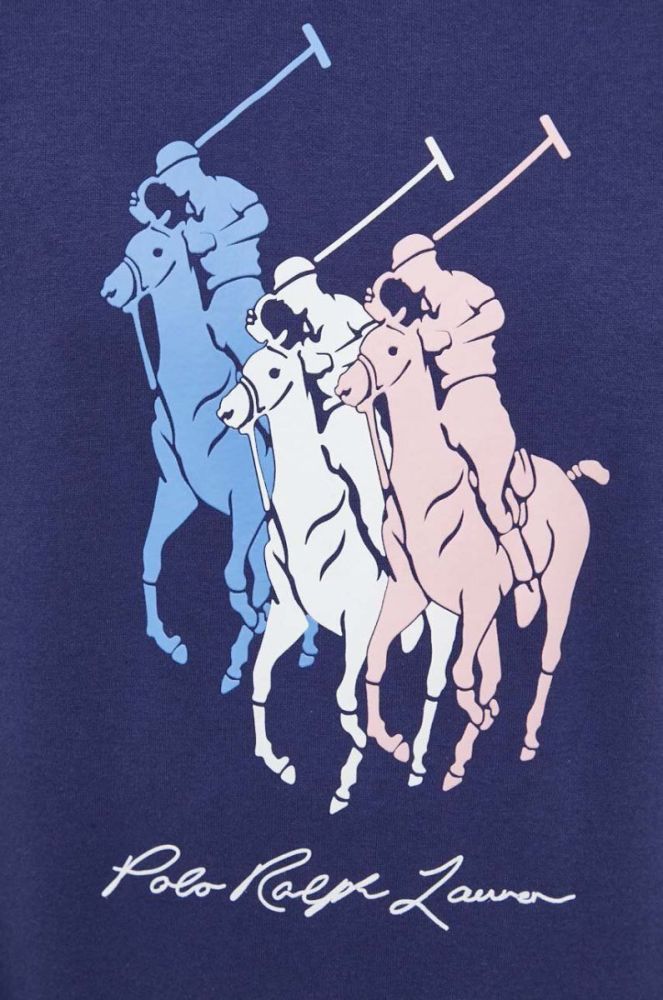 Кофта Polo Ralph Lauren чоловіча колір синій з принтом (3259806) фото 5