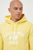 Кофта Polo Ralph Lauren чоловіча колір жовтий з капюшоном з принтом