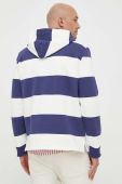 Кофта Polo Ralph Lauren чоловіча колір синій з капюшоном візерунок (3259831)