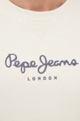 Бавовняна кофта Pepe Jeans чоловіча колір бежевий з принтом (3299121)