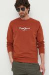 Бавовняна кофта Pepe Jeans чоловіча колір коричневий з принтом (3296546) Бавовняна кофта Pepe Jeans чоловіча колір коричневий з принтом (3296546)