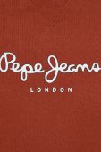 Бавовняна кофта Pepe Jeans чоловіча колір коричневий з принтом (3296546)