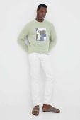 Бавовняна кофта Pepe Jeans Oldwive чоловіча колір зелений з принтом (3298321)
