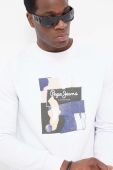Бавовняна кофта Pepe Jeans Oldwive чоловіча колір білий з принтом