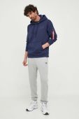 Кофта Alpha Industries чоловіча колір синій з капюшоном з аплікацією