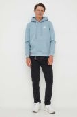 Кофта Alpha Industries чоловіча з капюшоном однотонна колір блакитний