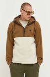 Кофта Billabong чоловіча колір коричневий з капюшоном візерунок Кофта Billabong чоловіча колір коричневий з капюшоном візерунок