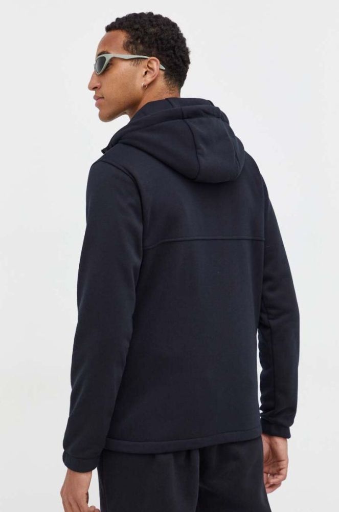 Кофта Billabong чоловіча колір чорний з капюшоном однотонна фото 3