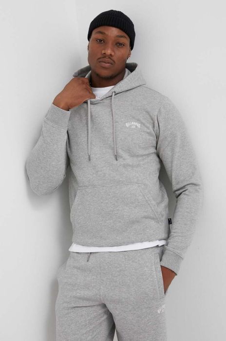 Кофта Billabong чоловіча колір сірий з капюшоном меланж
