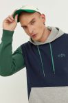 Кофта Billabong чоловіча колір синій з капюшоном візерунок Кофта Billabong чоловіча колір синій з капюшоном візерунок