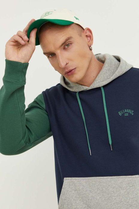 Кофта Billabong чоловіча колір синій з капюшоном візерунок