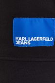Бавовняна кофта Karl Lagerfeld Jeans чоловіча колір чорний з капюшоном з принтом