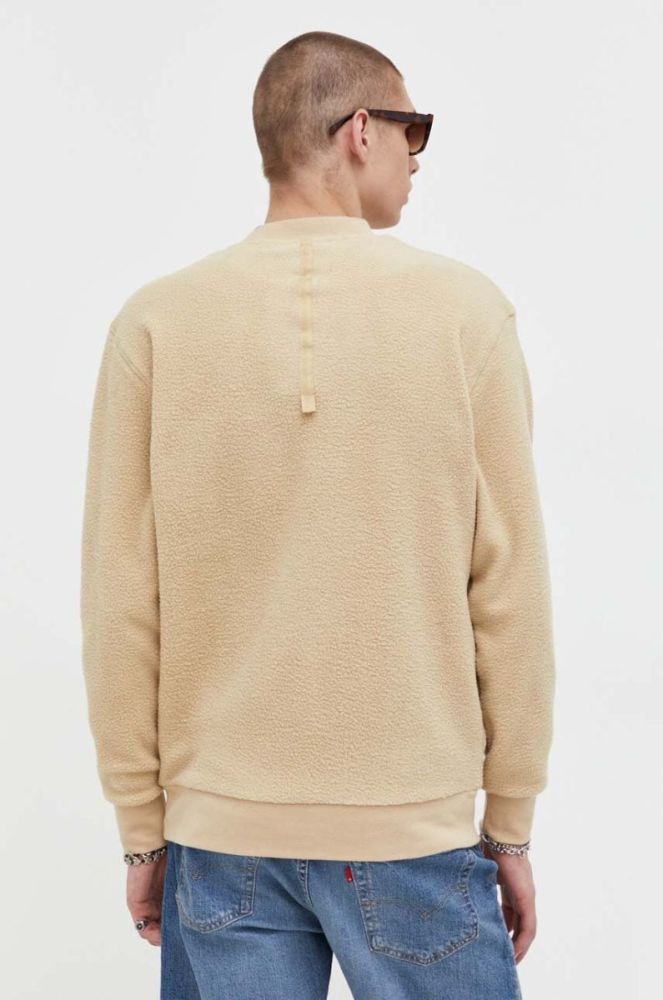 Кофта Quiksilver чоловіча колір бежевий однотонна фото 3