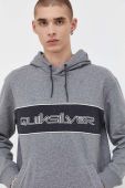 Кофта Quiksilver чоловіча колір сірий з капюшоном візерунок