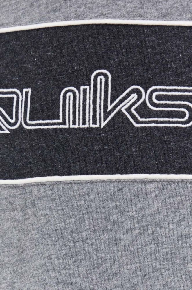 Кофта Quiksilver чоловіча колір сірий з капюшоном візерунок фото 5