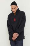 Кофта Quiksilver чоловіча колір чорний з аплікацією Кофта Quiksilver чоловіча колір чорний з аплікацією