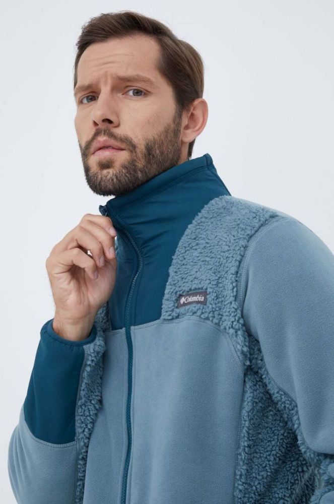 Спортивна кофта Columbia Winter Pass Tech візерунок колір блакитний фото 4