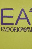 Бавовняна кофта EA7 Emporio Armani чоловіча колір зелений з аплікацією (3510070)
