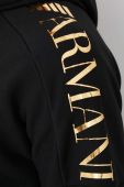 Кофта EA7 Emporio Armani чоловіча колір чорний з капюшоном з принтом (3332706)