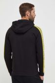 Кофта EA7 Emporio Armani чоловіча колір чорний з капюшоном візерунок