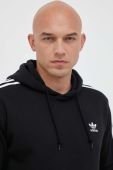 Кофта adidas Originals чоловіча колір чорний з капюшоном з аплікацією (3362483)