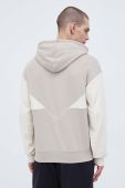 Бавовняна кофта adidas Originals чоловіча колір бежевий з капюшоном візерунок