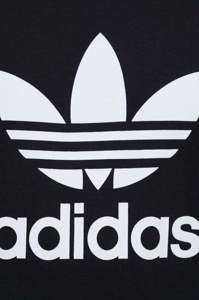 Бавовняна кофта adidas Originals чоловіча колір чорний з принтом (3362502) фото 5