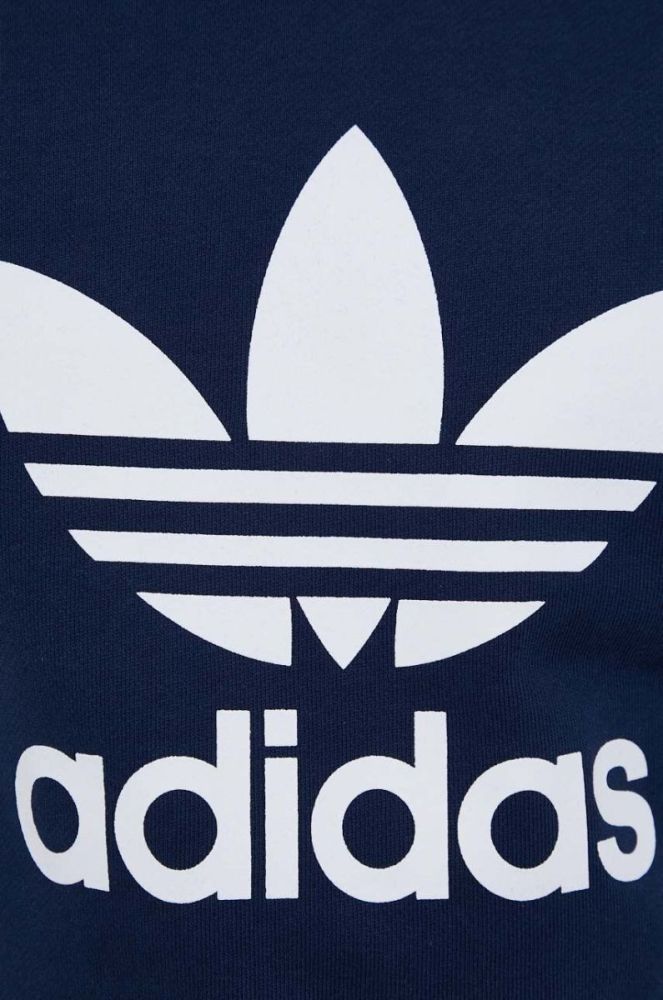 Бавовняна кофта adidas Originals чоловіча колір синій з принтом (3362507) фото 5