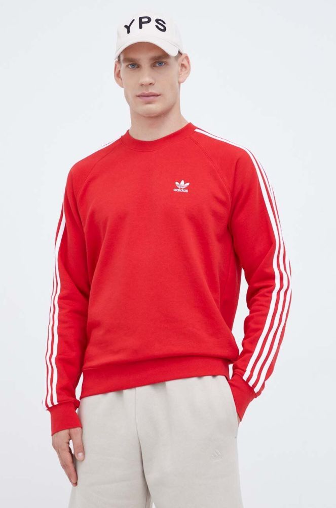 Кофта adidas Originals чоловіча колір червоний з аплікацією (3492366)