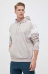 Кофта adidas Originals чоловіча колір бежевий з капюшоном візерунок Кофта adidas Originals чоловіча колір бежевий з капюшоном візерунок