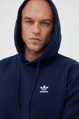 Кофта adidas Originals чоловіча колір синій з капюшоном з аплікацією