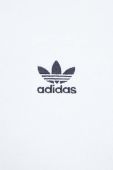 Кофта adidas Originals чоловіча колір білий з капюшоном однотонна