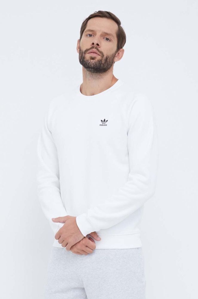 Кофта adidas Originals чоловіча колір білий з аплікацією