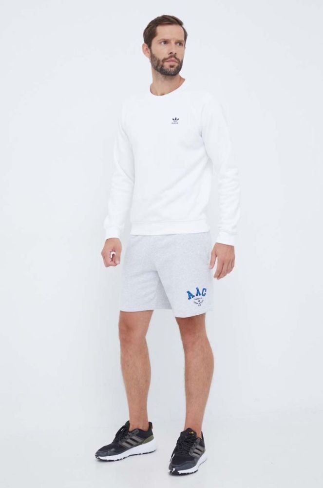 Кофта adidas Originals чоловіча колір білий з аплікацією фото 2