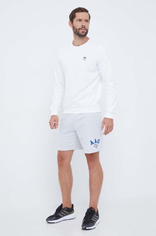 Кофта adidas Originals чоловіча колір білий з аплікацією фото 2