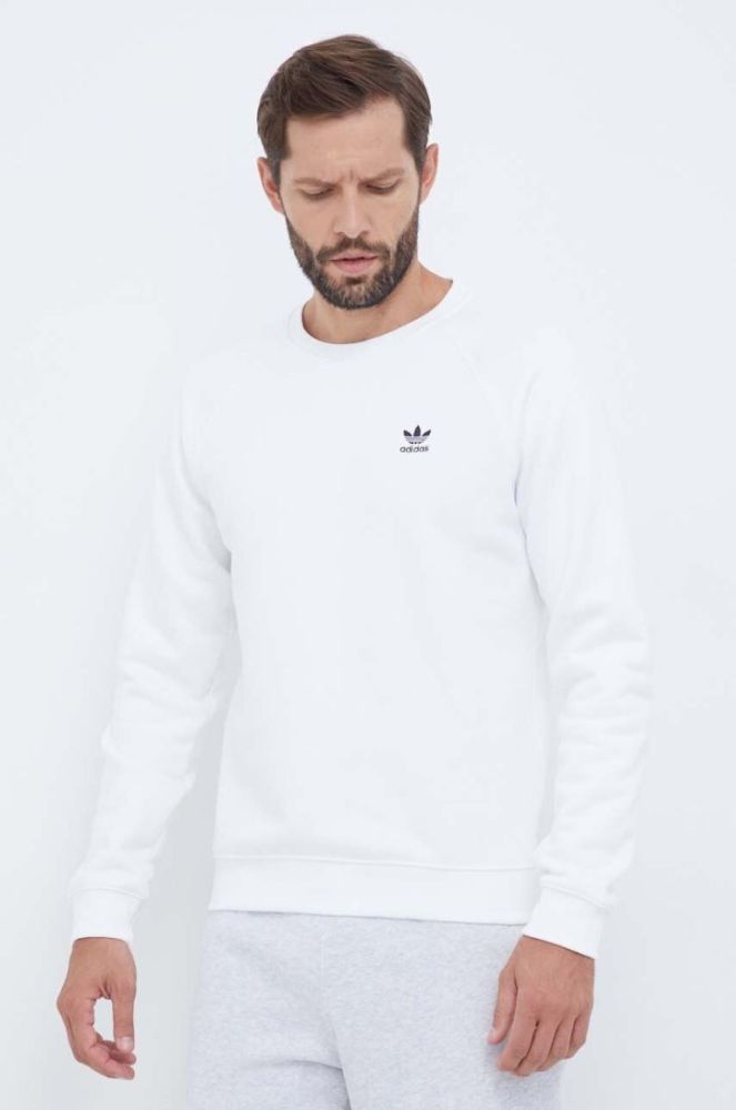 Кофта adidas Originals чоловіча колір білий з аплікацією фото 4