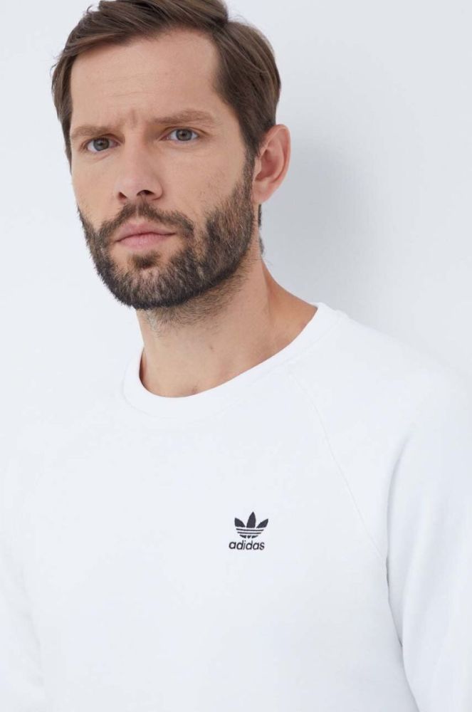 Кофта adidas Originals чоловіча колір білий з аплікацією фото 5