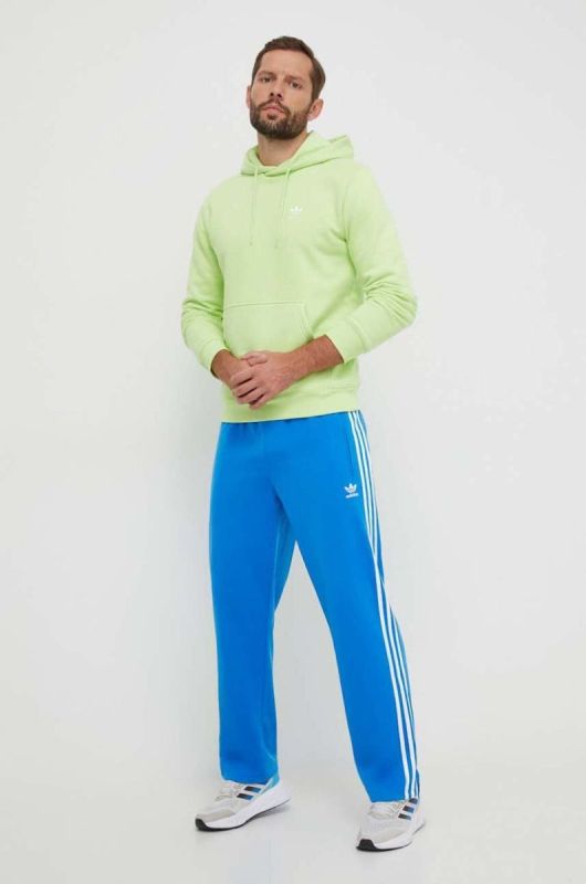 Кофта adidas Originals чоловіча колір зелений з капюшоном однотонна (3609227) фото 2