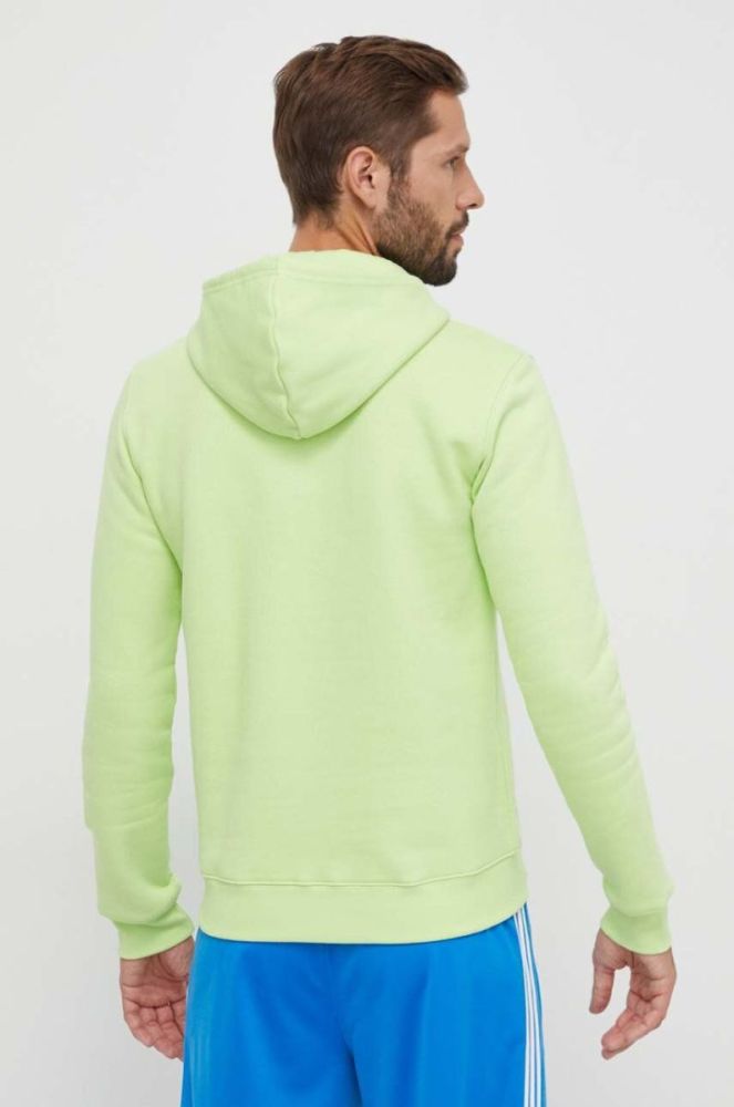 Кофта adidas Originals чоловіча колір зелений з капюшоном однотонна (3609227) фото 3