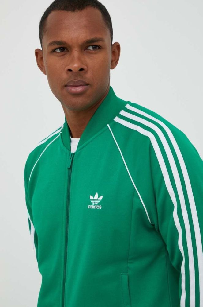 Кофта adidas Originals чоловіча колір зелений з аплікацією фото 4