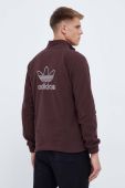 Кофта adidas Originals чоловіча колір коричневий однотонна